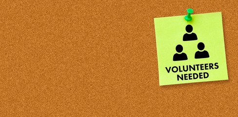 Poster - Composite image of volunteers needed