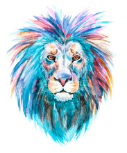Watercolor Vector Lion