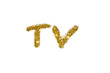 © mila_1989 - TV of golden glitter sparkle on white background
