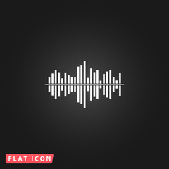 Fototapete - Sound wave icon - vector equalizer music element or symbol