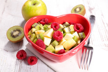 Fruit Salad In Heart Shaped Bowl