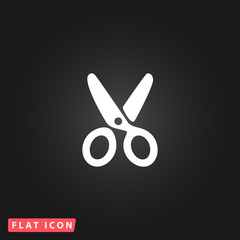 Fototapete - Scissors flat icon