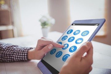 Poster - Composite image of telephone apps icons 
