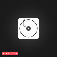 Fototapete - Turntable dj icon