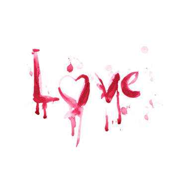 Love Lettering Watercolor