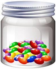 Sticker - Jar of colorful candy