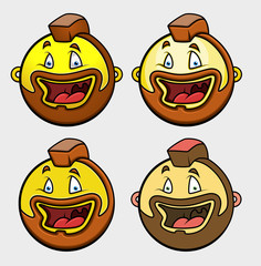 Laughing Biker Emoticon Set