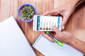 Poster - Composite image of smartphone app menu