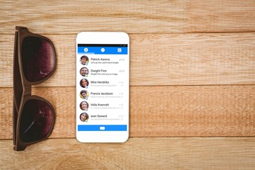 Poster - Composite image of smartphone app menu