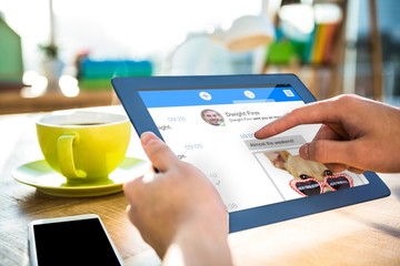Poster - Composite image of smartphone chat