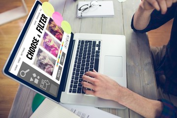Poster - Composite image of smartphone app menu