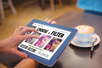 Poster - Composite image of smartphone app menu