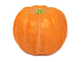 Whole pumpkin on white background