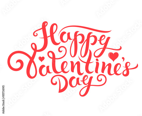 Schriftzug valentinstag Happy Valentine's Day. Lettering. Greeting card - Buy this stock vector