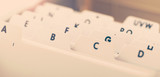 Fototapeta  - alphabetical organizer tray for business cards