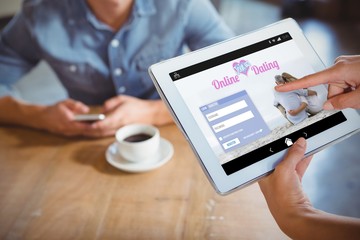 Poster - Composite image of online dating app