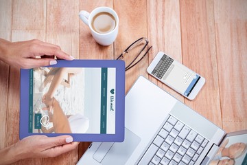 Poster - Composite image of online dating app