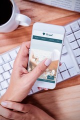 Poster - Composite image of online dating app