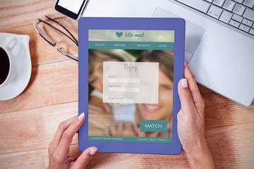 Poster - Composite image of dating website