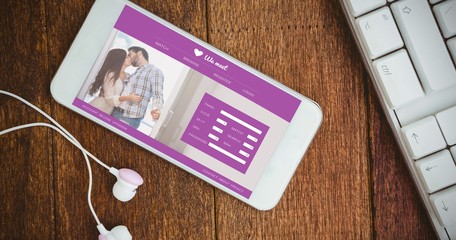 Poster - Composite image of online dating app