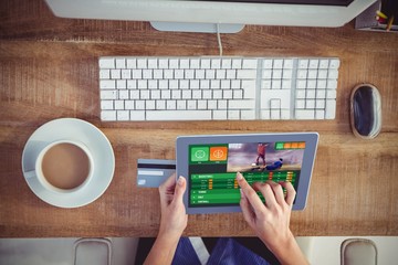 Poster - Composite image of gambling app screen