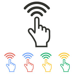 Poster - touch - vector icon.