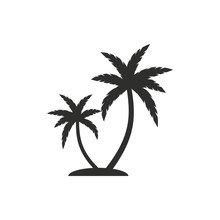 Palm Tree - Vector Icon.