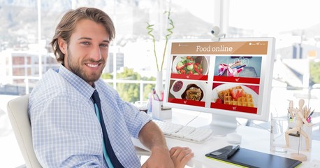 Poster - Composite image of food app