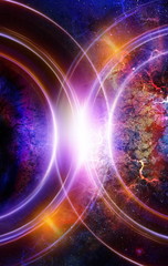 Aufkleber - Abstract background and color circle effect, color background.