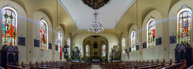 Wall Mural - Majestic church interior panoramic view