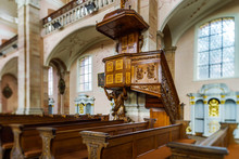 Baroque Style Church Interior View