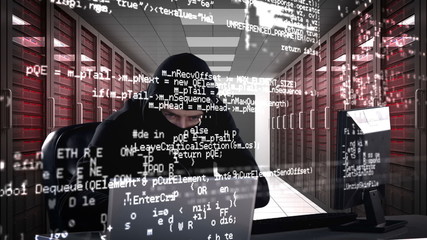 Poster - Burglar hacking into laptop