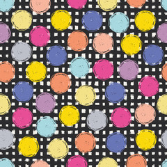 Fototapete - hand drawn seamless pattern