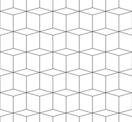 Fototapete - 3D cubes spatial seamlessly repeatable monochrome pattern
