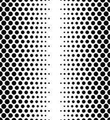 Fototapete - Dotted, polka dot black and white seamlessly repeatable pattern.