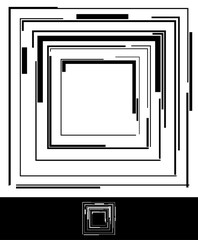 Poster - Set of 5 abstract geometric frame or 1 geometric element