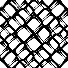 Poster - Abstract seamless geometric background / pattern. Monochrome rep
