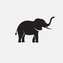 Elephant Minimal Silhouette