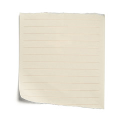 collection of yellow note papers on white background