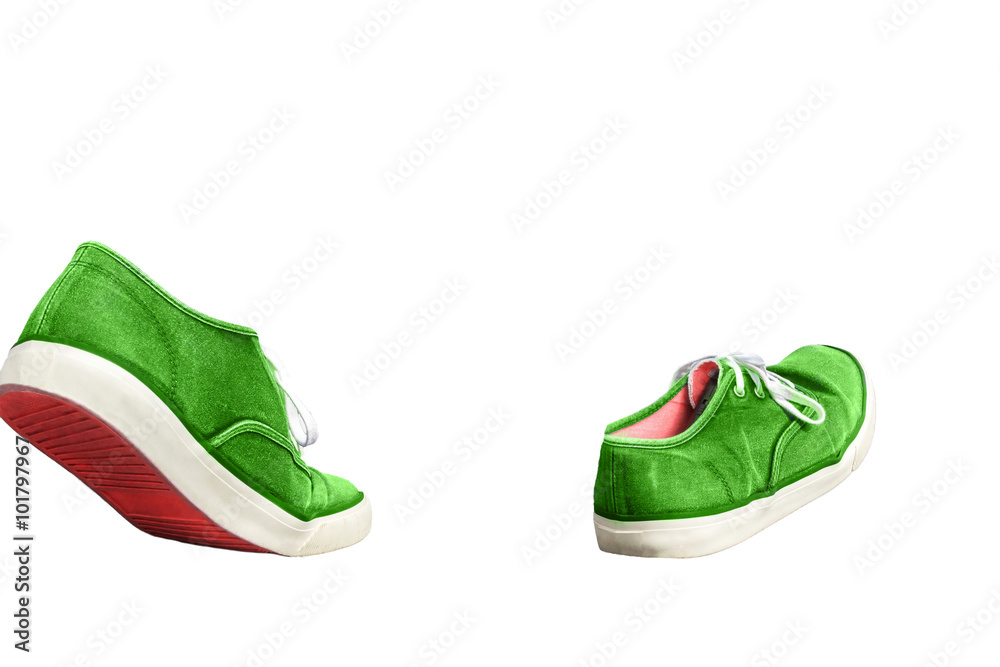Stock Foto Green shoes for individual use Adobe Stock