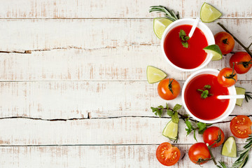 two cups of red healthy drink