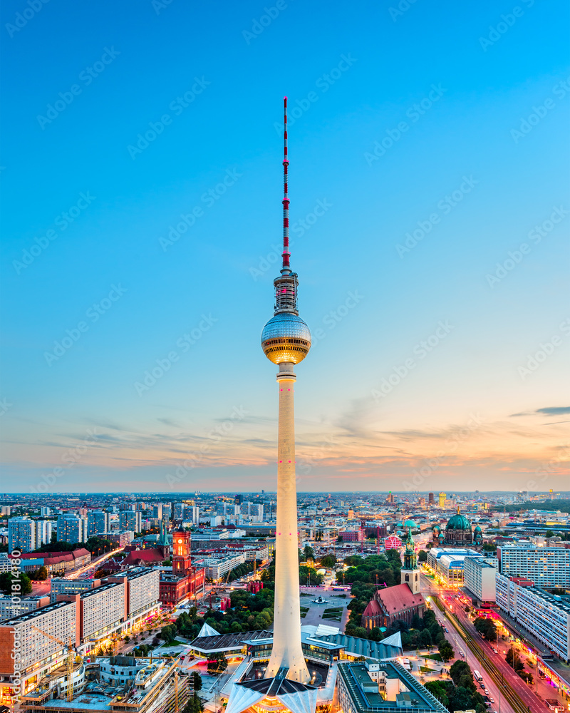 Obraz na płótnie Berlin, Germany Skyline w salonie
