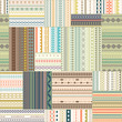 Vector seamless patchwork pattern. Vintage ethnic tribal seamles