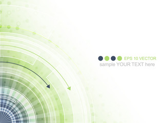 Fototapete - Abstract vector technology circles and light background.