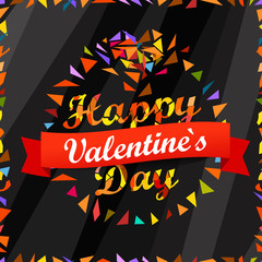 Poster - Happy Valentines Day. Vector greeting card