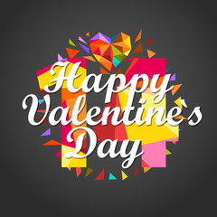 Poster - Happy Valentines Day. Vector greeting card