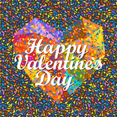 Poster - Happy Valentines Day. Vector greeting card