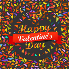 Poster - Happy Valentines Day. Vector greeting card