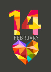 Poster - Happy Valentines Day. Vector greeting card