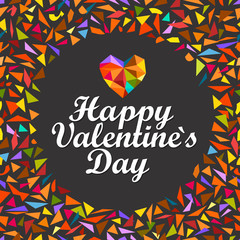 Poster - Happy Valentines Day. Vector greeting card